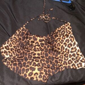 Leopard Print Halter Top